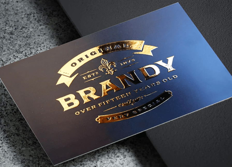 400GSM Gold Foil Business Cards with Matt Lamination Printing