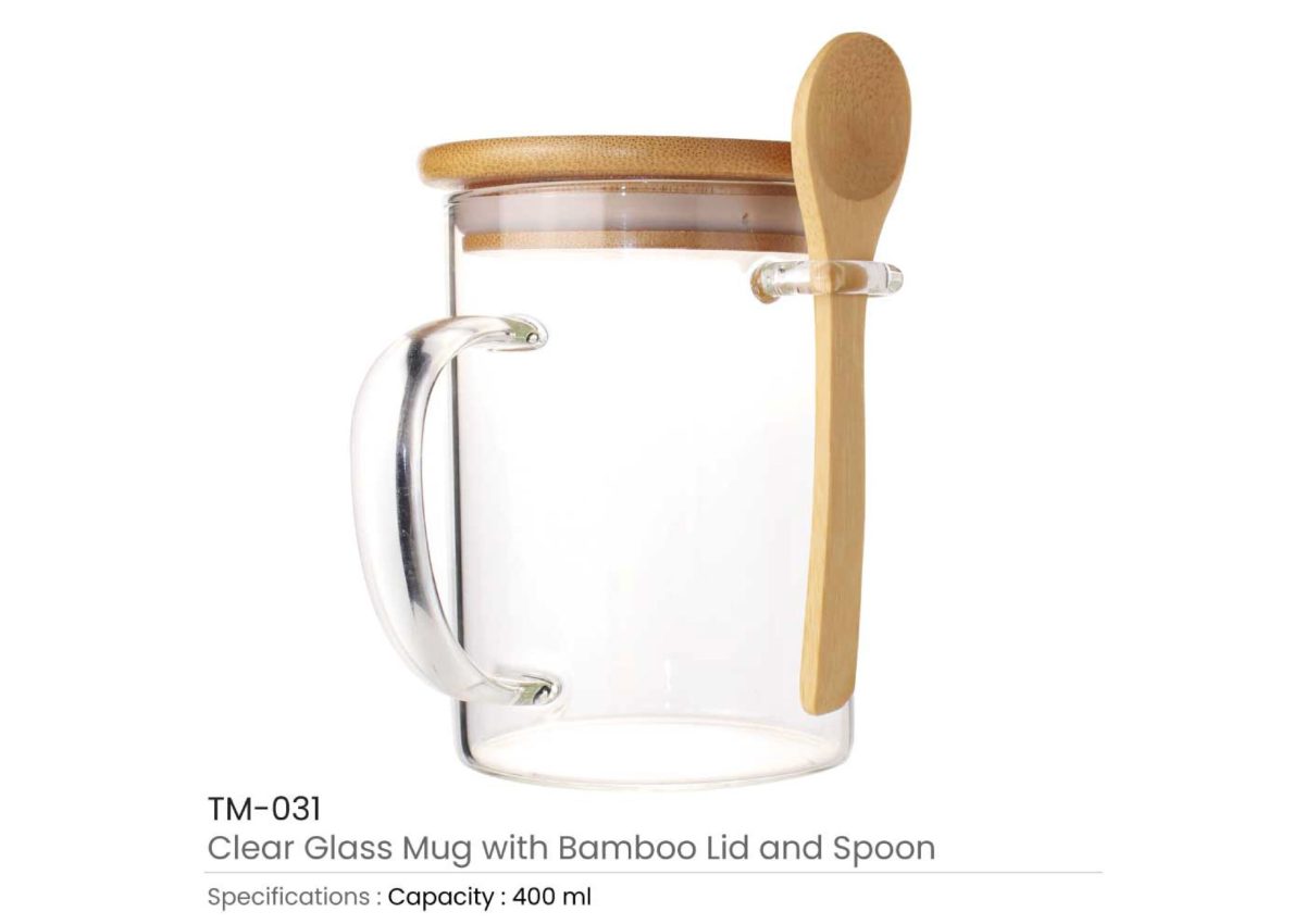 Clear Mug Lid & Spoon with Printing