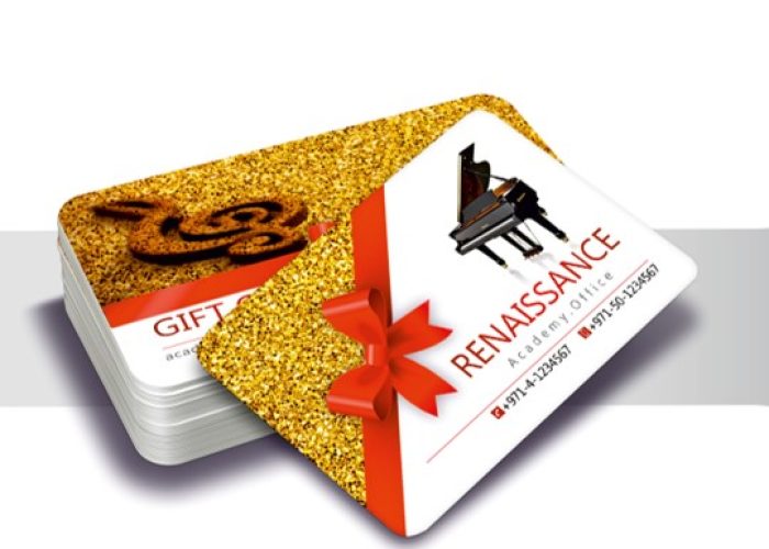 Gold Pett Glossy Business Cards Printing in Dubai