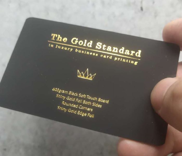 Gold Foil With Spot UV Business Cards Printing