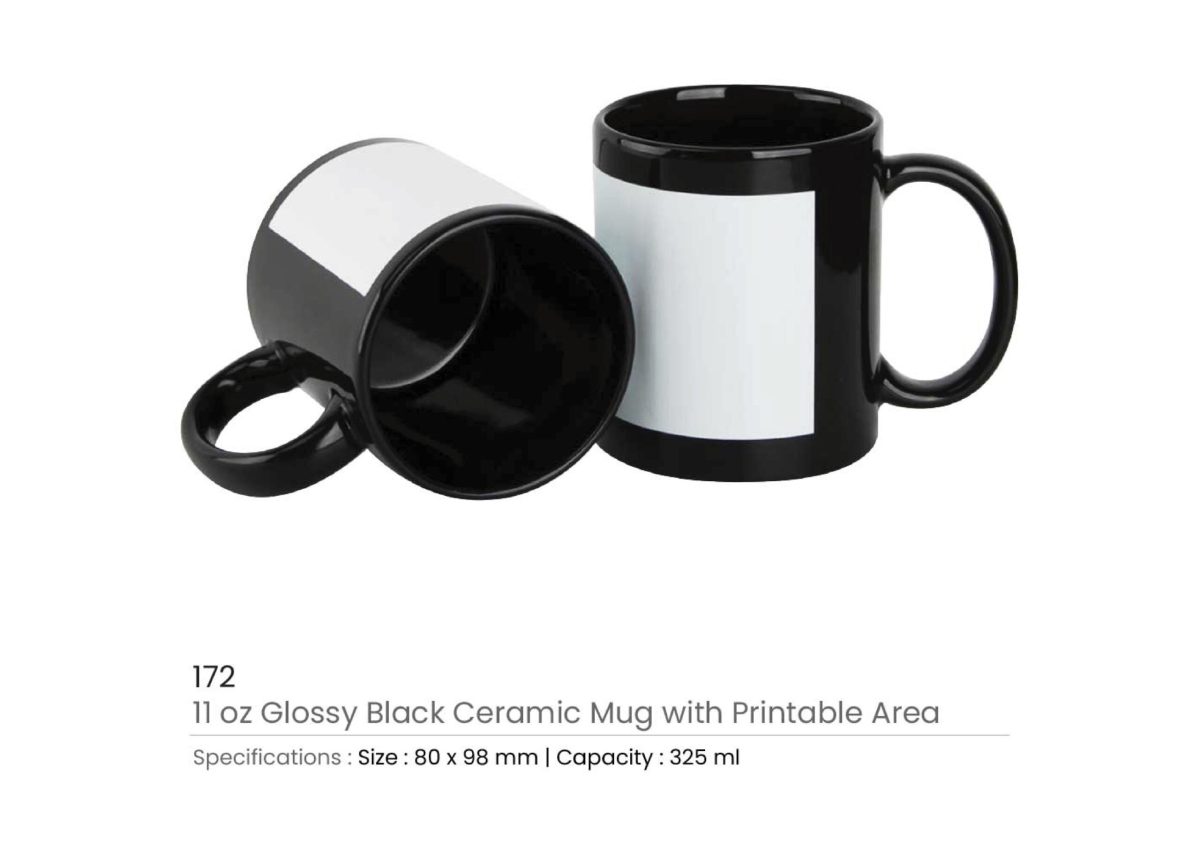 Black Mug Printing