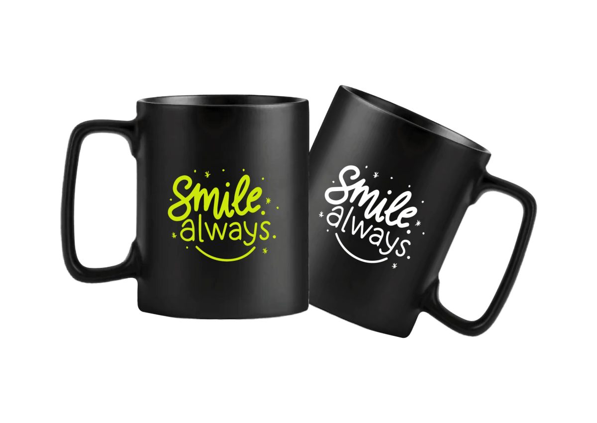 Black Matt Mug Printing